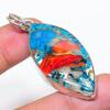 Natural Spiny Oyster Gemstone 925 Sterling Silver Jewelry Pendant 2.36" AP-14144