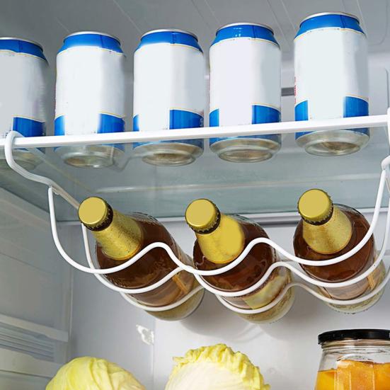 Kylskåp Vinflaskställ Ingen deformation Anti-halk Köksutrustning Platssparande skjutbar kylhylla för hemmet