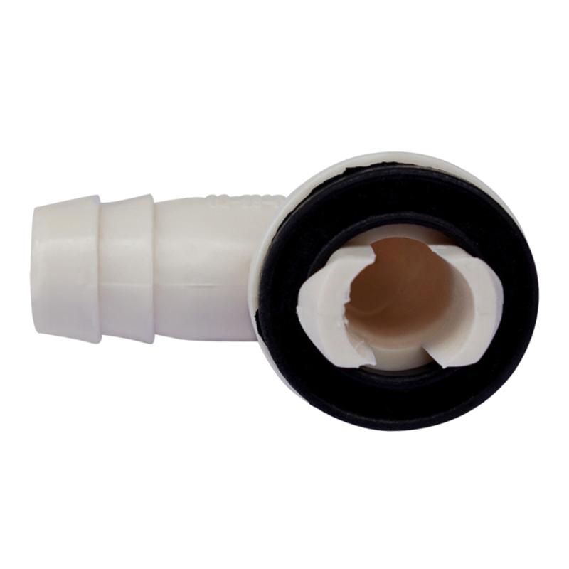 Drain Hose Connector Elbow 15mm/0.59in with Rubber Ring No Leaking Easy to Install for Air Conditioner External Unit