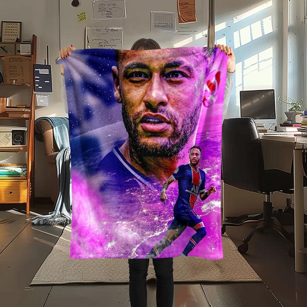 Neymar,pattern Flannel Blanket, High Quality Comfortable for All Seasons, Home Decor, Warmth and Comfort, Perfect for Gifts.
