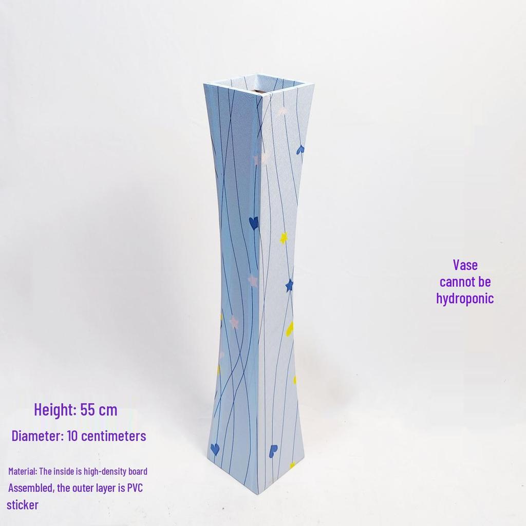 Nordic Large Resin Rattan Vase for Dried Flowers - Ceramic Look, Iron Art Floor Decoration.