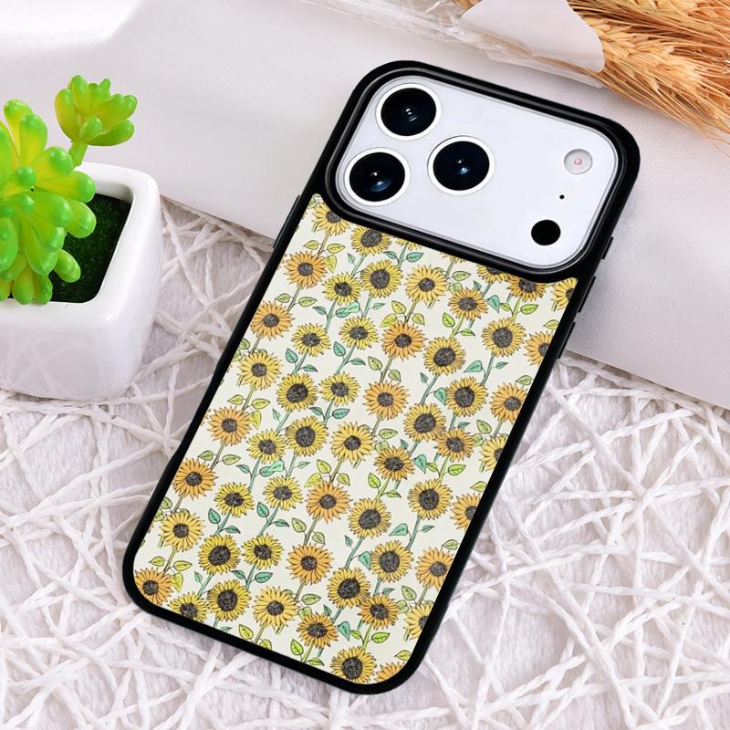 

Beauty Yellow Sunflower Phone Case for iPhone 17 Air 16 15 11 12 14 13 Pro Max Shockproof Cover iPhone 14 Pro Max