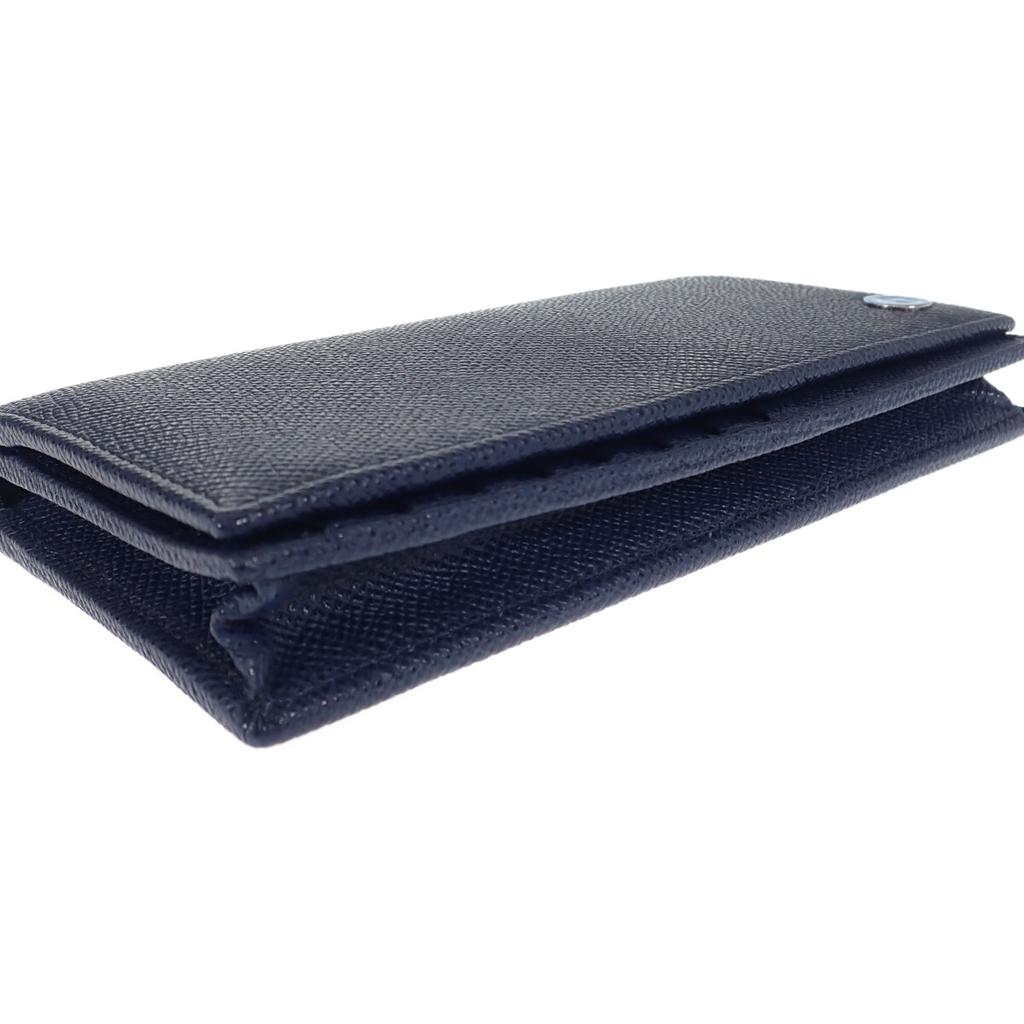 Bvlgari 283811 Bifold Wallet Navy Calfskin Mens