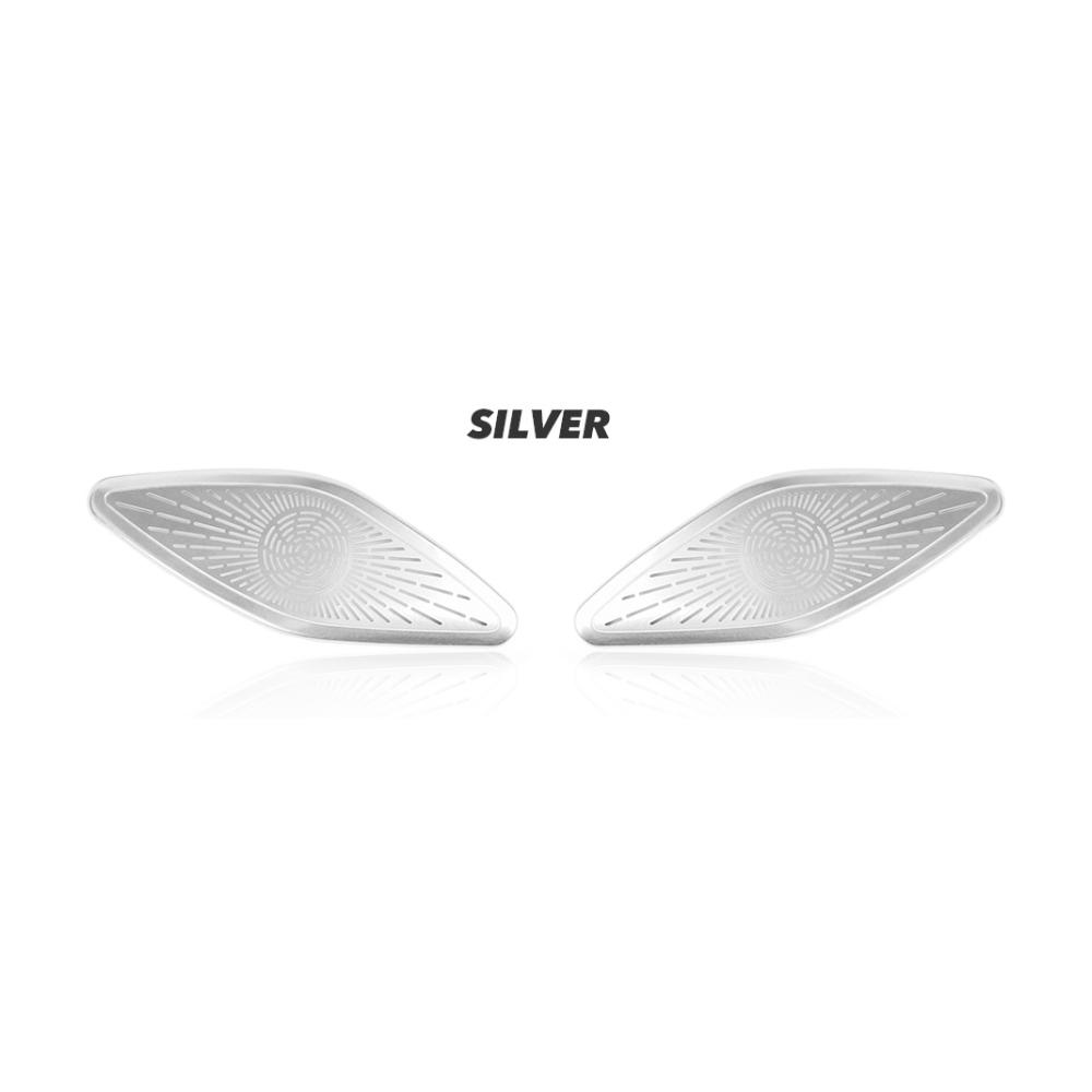 For Kia K4 2024 2025 2026 Black Silver Stainless Steel A-pillar Tweeter Speaker Cover Trim Interior Parts