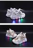 Fashion LED Light Shoes Children Mesh Breathable Casual Sneakers for Boys Girls Comfortable Kids Anti-Slip Luminous Shoes