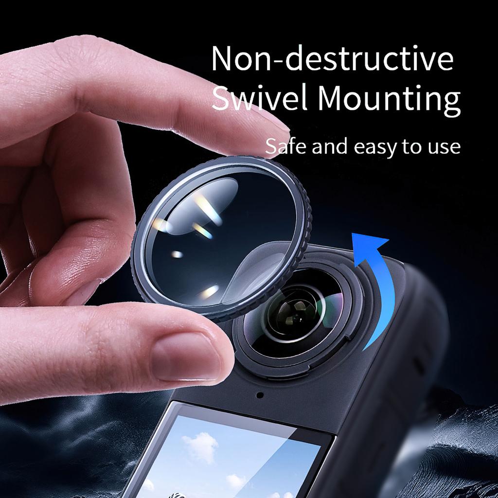 Lens Guard Cap Fits for Insta360 X5 Action High Transmittance Camera Lens Protector Removable