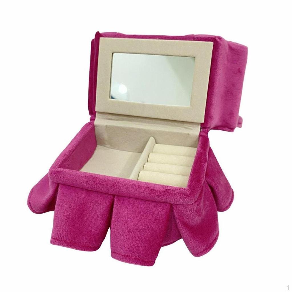 Sofa Schmuckkästchen Vitrine Sammlerstück Staubdicht Tragbarer Organizer Schmuck für Ringe