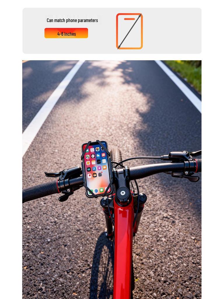 Universal Anti-Shake Silicone Bicycle Phone Holder - Cycling Accessory