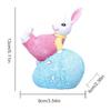 Hand Paint Resin Rabbit Figurine Desk Decoration With Unique Eggs Designs Rabbit Statues For Home Or Offices Space