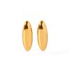 High Quality 18K Gold Plated Smooth Water Drop Stainless Steel Fashion Jewelry Women Earrings