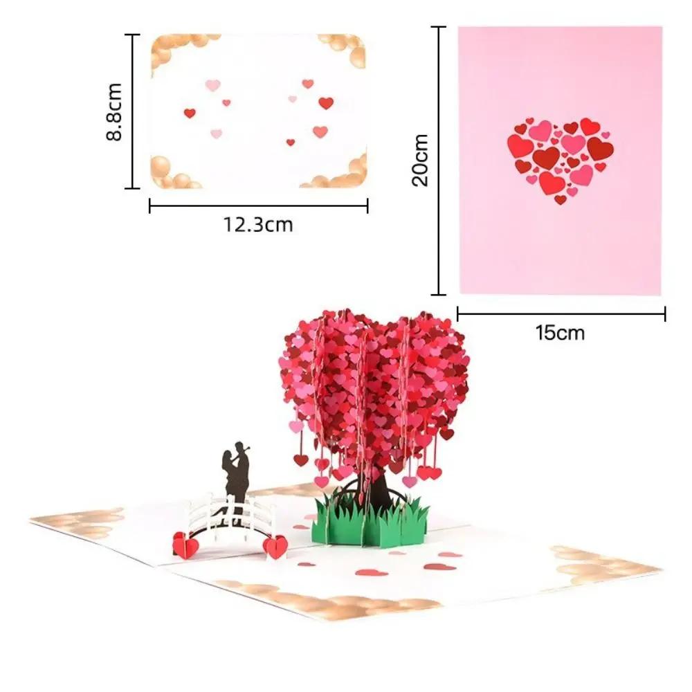 Happy Valentines Day 3D Pop-Up Valentine's Day Cards Love Forever Invitation Pop UP Greeting Cards Blessing Handmade