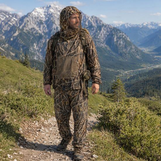 Camouflage Mückenanzug für Insekten- und Mückenschutz Jacke und Hose