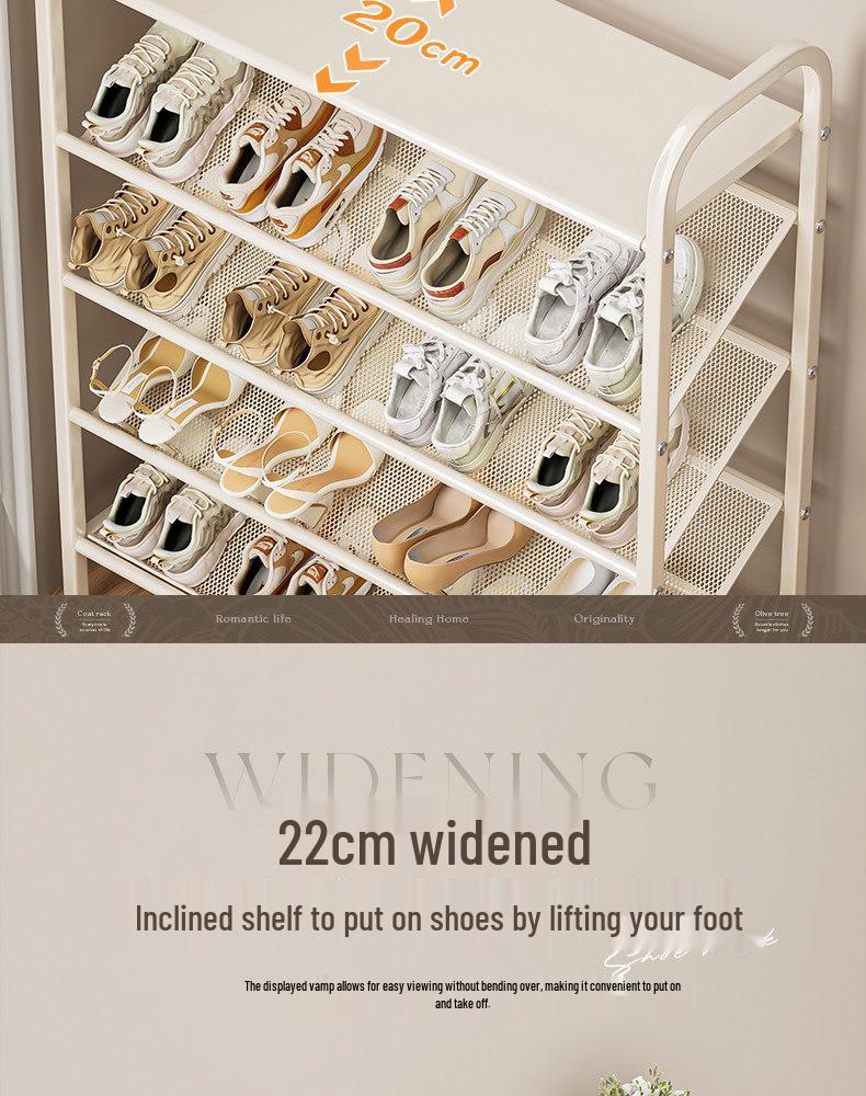 Compact Multi-Tier Shoe Rack for Entryways, Space-Saving Shoe Cabinet for Dorms and Small Rooms