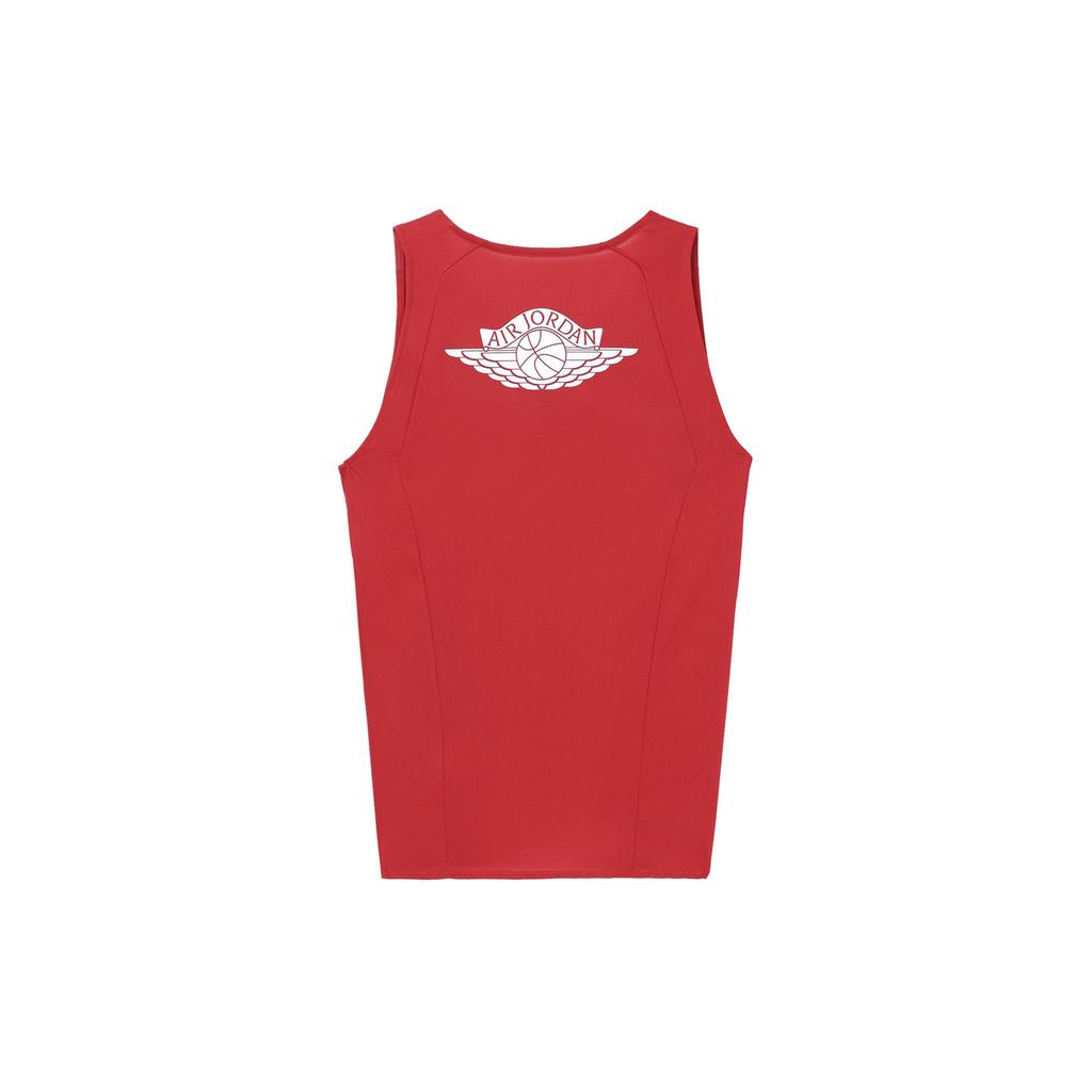 Jordan SS22 Solid Logo Print Sleeveless Basketball Vest Men Tops Red 887443-687