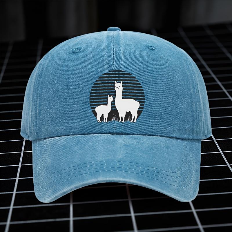 Item Adjustable Denim Baseball Cap about Alpaca Lightweight Printed WomenS Hat Alpaca Parent MenS Trendy Hat Ideal