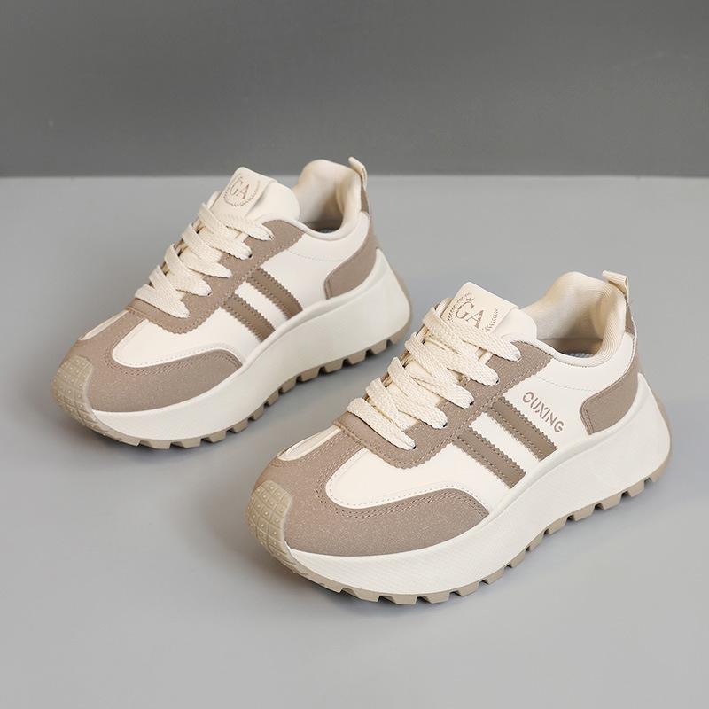 

HY new spring and autumn thick-soled simple low-top heightening college trendy student board shoes 35