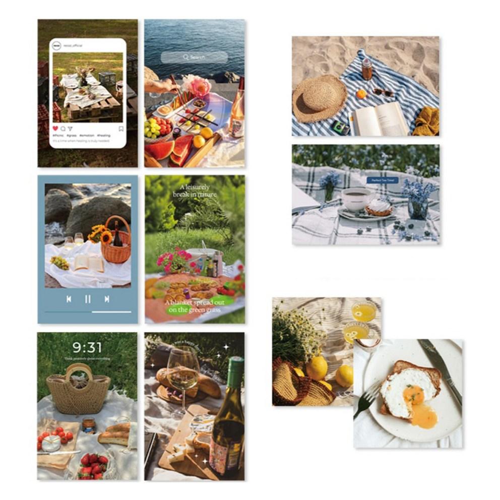 Rico's Object Deco Photo Postcard Set, Picnic Day, 1 set
