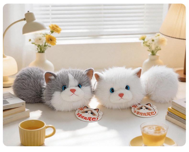 Adorable Plush Ragdoll Cat Coin Purse & Keychain Charm