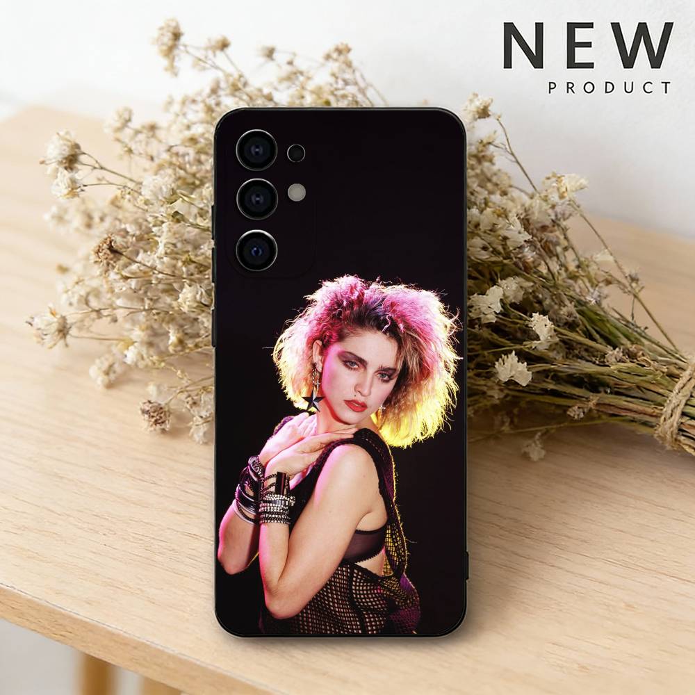 Queen of Pop M-Madonna phone Case For Samsung S26,25,24,21,22,23,30,20,Ultra,Plus,Fe,Lite Black Soft Cover