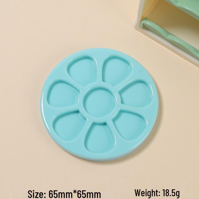 Cartoon Flower Round Plate Handmade Resin Accessories for DIY Crafts and Jewelry