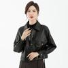 Echtes Schaffell Damen Freizeitlederjacke für Damen klein und kurz neue Herbst- und Winterpelzjacke