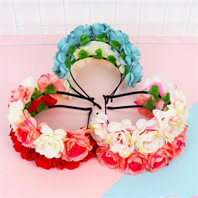 Mädchen Haaraccessoires Prinzessin Strand Kopfschmuck Frauen Blume Stirnband Braut Haarreif Hochzeitsparty