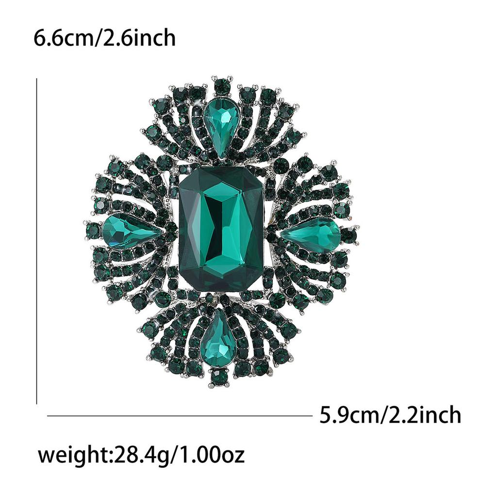 Crystal Brooch for Women Unisex Rhinestone Flower Pins Banquet Party Gifts Jewelry Accessories