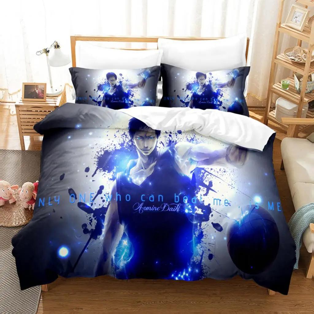 

New Anime Kurokos Basketball 2 3pcs Bedding Set for Boys Girls Twin Queen Size Duvet Cover Pillowcase Kids Adult Home Textiles EU Twin 135x200cm