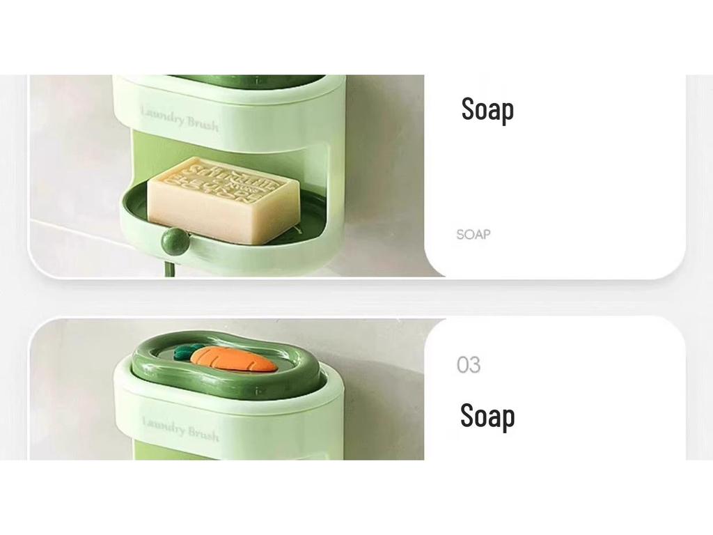 Newcomer Special: Bath Set - 3-in-1 Laundry Brush, Soap Dish, and Storage Rack