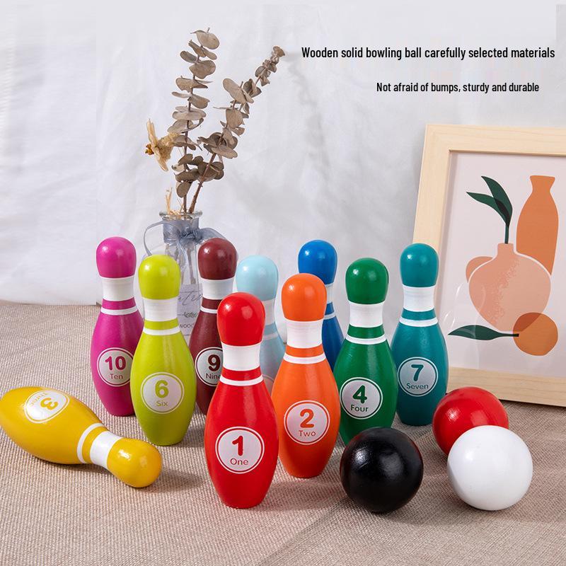 Toddler Wooden Number Bowling Game: Educational Parent-Child Interaction Toy