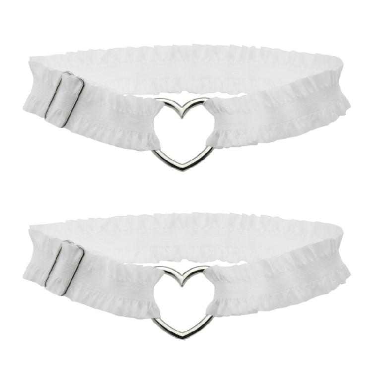 Unique Heart Lace Belt Ruched Leg Jewelry Perfect for Halloween and Stage Shows Music Festivals Photo Props
