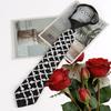 Modern Unisex Neck Tie With Pearl Detailing In Black For Formal And Casual Wear