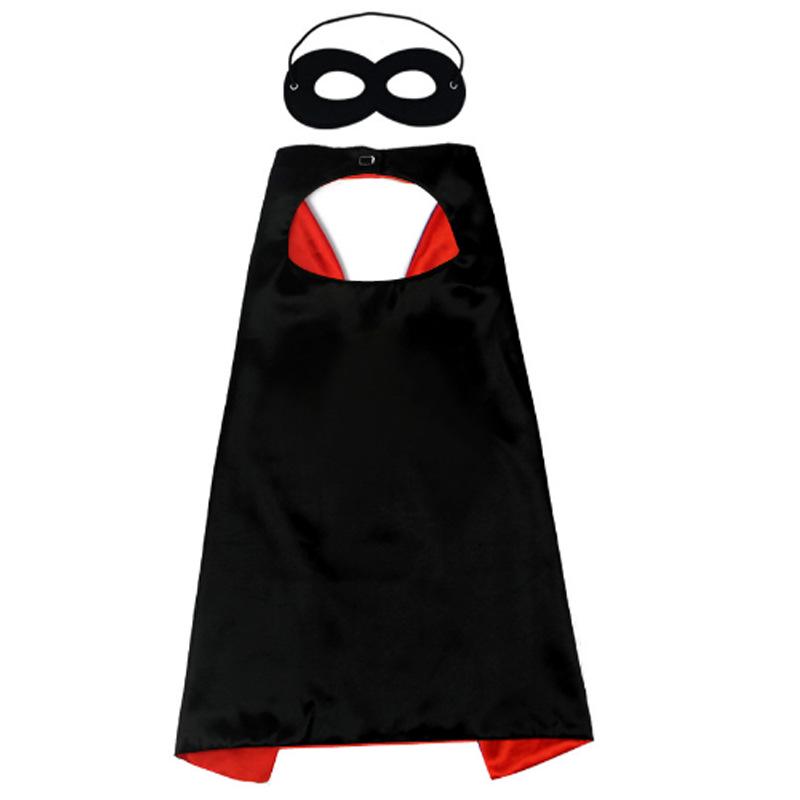 Kindertag Doppellagiger Halloween-Umhang: Captain America/Superman Cosplay Umhang, Einfarbig