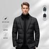 Winter Men's Coldproof Windproof Down Jacket Suit Scarf Collar Simple Down Jacket