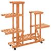 VidaXL Support à fleurs avec roues 95x25x101 cm bois massif de sapin 362864