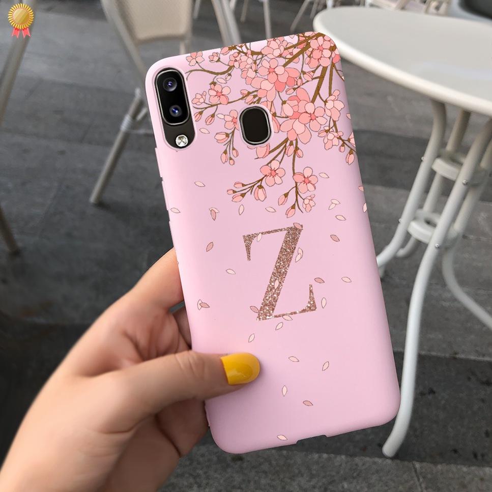 Für Samsung A20 A20s A20e Hülle Schwarz Rosa Buchstaben Rückabdeckung Silikon Für Samsung Galaxy A 20 A20 S E A20s A20e Handyhülle Funda