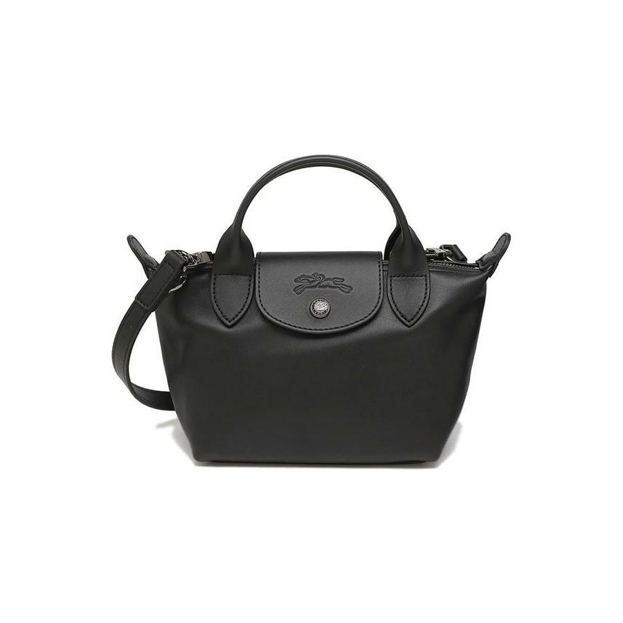 

Longchamp Le Pliage Xtra 17 Button Zipper Closure Leather Dumpling Shoulder Tote Mini Women Bags Black 1500987001 Basic Set (Bag+Dust Bag)