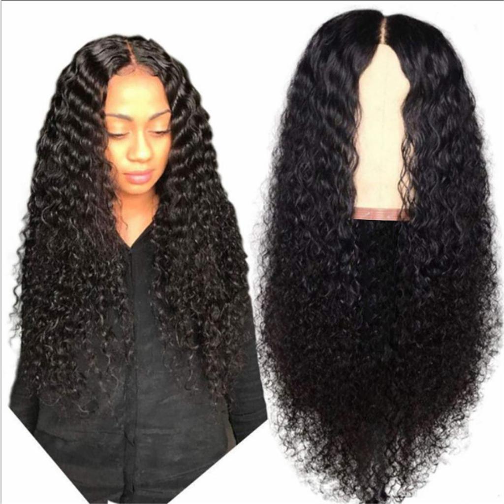 Wig Curly Female Big Wave Black Water Ripple Long Curly Hair High Temperature Silk Wig Headgear Curly Black Hair Head