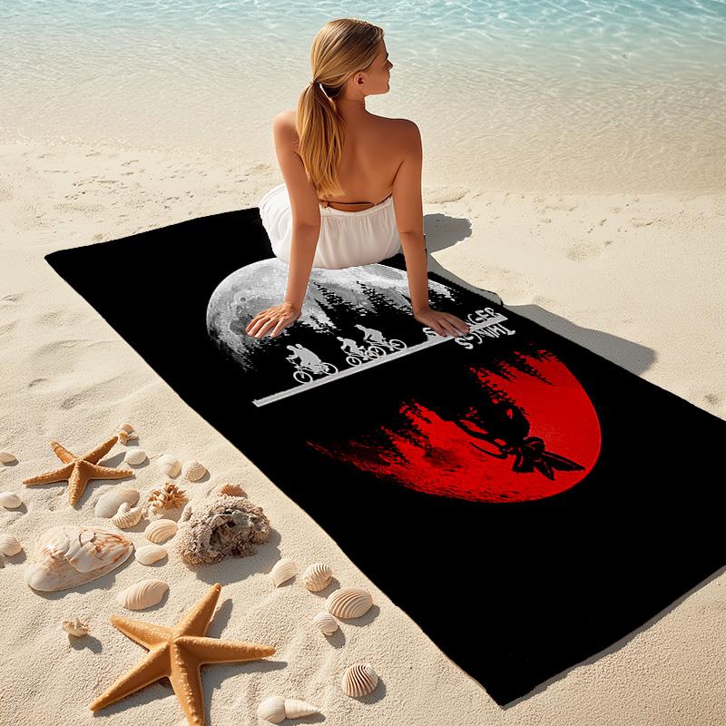 Halloween horror thriller theme Stranger Things soft beach towel outdoor camping vacation swinging beach scarf decorative blanket B2