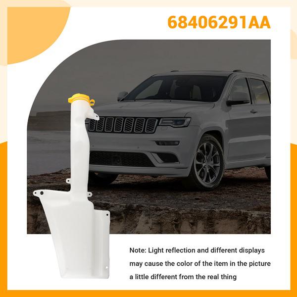 1 Piece White Plastic Windshield Washer Fluid Reservoir Tank None