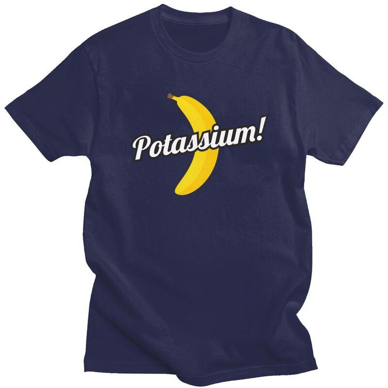 

Funny Potassium Banana Fruit T Shirt for Men Short Sleeves Fashion Casual Tee Shirt Streetwear Summer 100 Cotton Camisetas 4XL