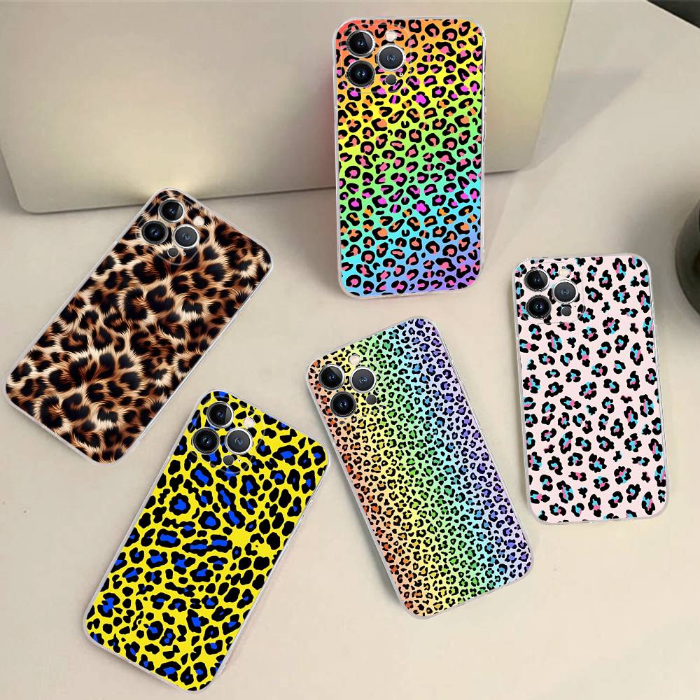 Classic Leopard Cheetah For IPhone 17 16 15 14 13 12 11 Pro Max Plus Transparent Soft TPU Phone Cover