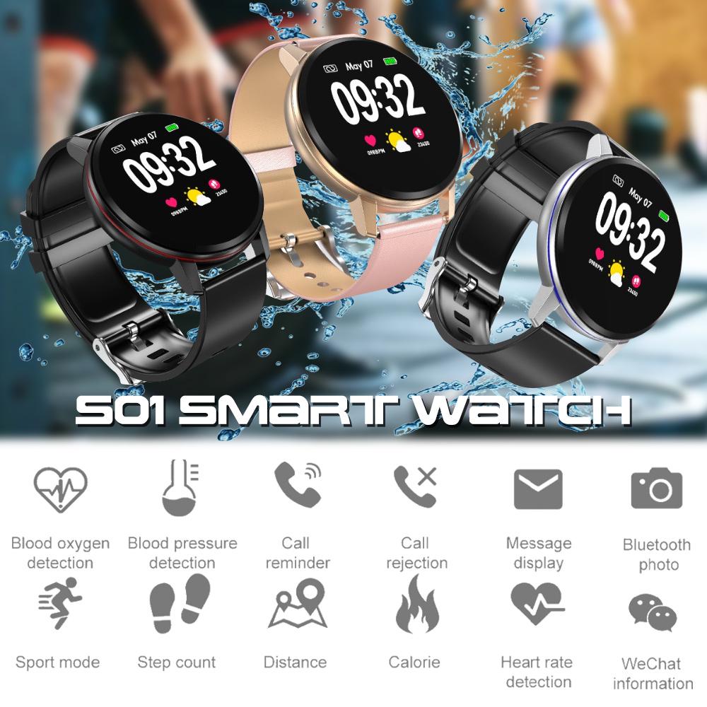 S01 Reloj Inteligente Mujer Táctil Pantalla Completa Impermeable IP67  Smartwatch