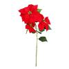 Artificial Poinsettia Flower 79cm Red Lifelike Beautiful Flannel Artificial Xmas Flower for Wedding Shop Restaurant