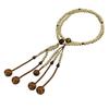 Umetake Baichiku Repair Within 1 Genuine Mala Beads Soka Gakkai Mala Beads for Men 1 Shaku Hoshizuki Bodhi Tiger Eye Stone Brown Odamaki Brahma Bead