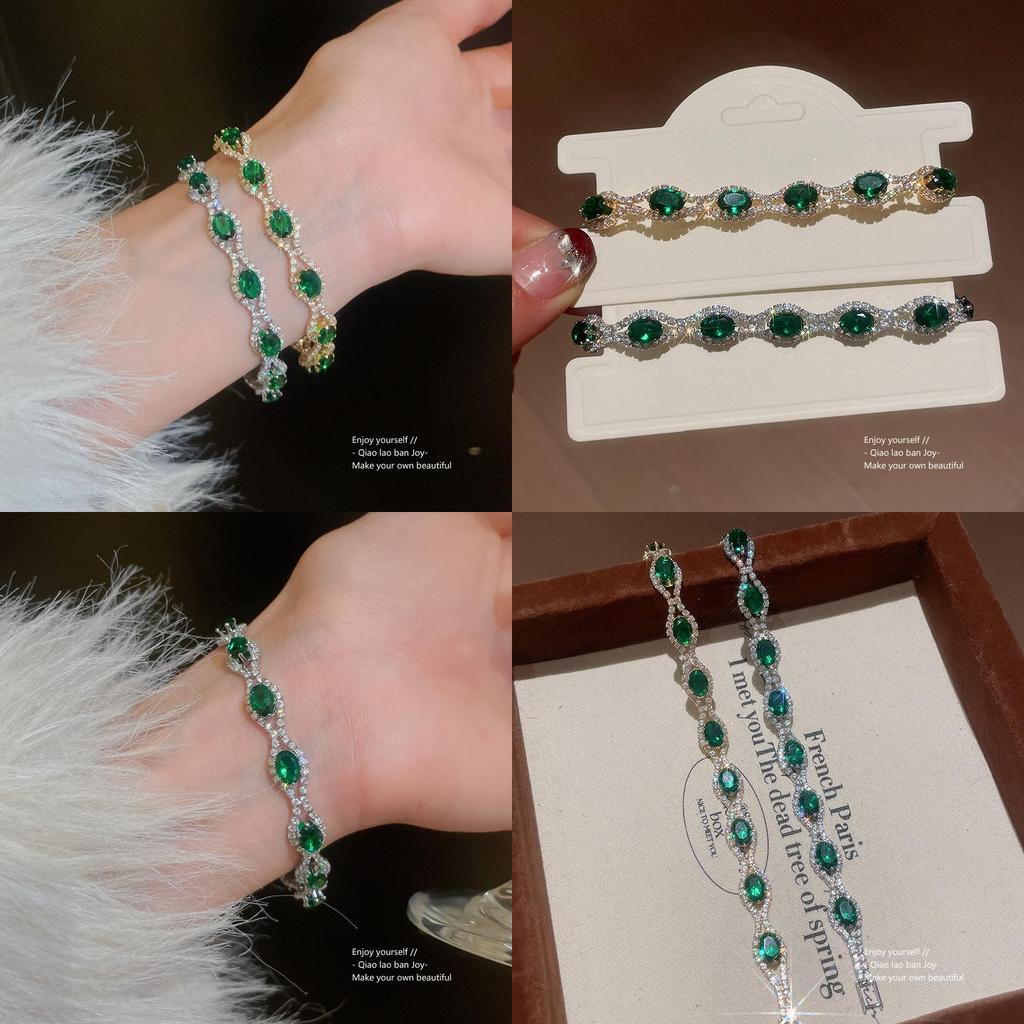 Europese Stijl Kristallen Ovaal Armband Met Strass Versiering Voor Vrouwen