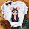 Unisex Snow White Princess T-shirt Cute Cartoon The Princesses White Tops Tshirt Streetwear T Shirts Clothes