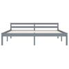 Solid Wood Bed Frame Gray Pine 160 x 200 cm