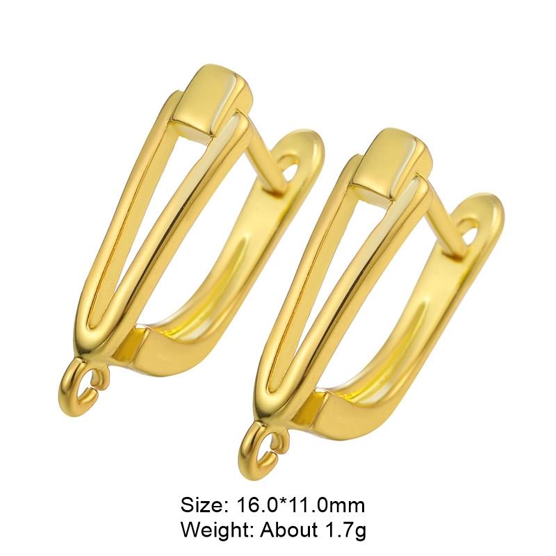 Juya Women Earrings Accessories 4 8Pcs/Lot Gold Silver Plated Shvenzy Ear Wire Fixture Fastener Bale DIY Earring Hooks Clasp