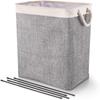 Waterproof Foldable Cotton Linen Laundry Hamper and Clothes Storage Basket